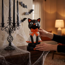 Cute Vintage Cat Decoration, Multicolor, 8.7