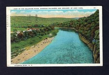 1938 Postcard Delaware River, Palisades & Grounds Eddy Farm, Newington, Conn. picture