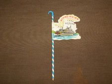 VINTAGE SOUVENIR LAKE GEORGE NY MINNE-HA-HA STEAMBOAT FLAG 14 3/4