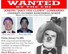 JOEY THE CLOWN LOMBARDO WANTED POSTER 8X10 PHOTO MAFIA ORGANIZED CRIME MOBSTER picture