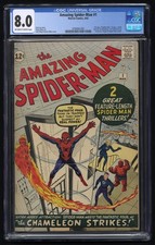 Amazing Spider-Man #1 1963 Marvel CGC 8.0 ~ 2nd app of Spider-Man; origin retold picture
