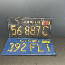 Original 1964 1965 1972  California License Plates For Collectibles And Souvenir picture