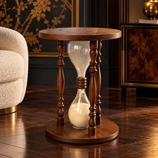 Blenko Glass Hourglass Floor Model Side Table – 22” Mid-Century MCM Vintage picture