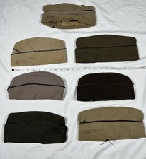 WW2 WWII Era Garrison Cap Lot Khaki Olive Stamped Dobbs and Knox Size 6 7/8 picture
