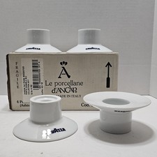 Lavazza Blue Ribbon Logo Ashtray - Candlestick Holder Set of 4 NOS ITALY picture
