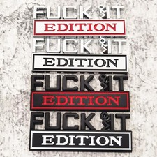 2 PC fuck-it edition for universal 3d edition emblems side tailgate truck picture
