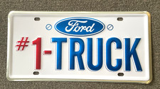 RARE VINTAGE FORD #1 TRUCK DEALERSHIP BOOSTER LICENSE PLATE ORIGINAL UNUSED  picture