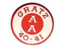 Vintage 1940 1941 Simon Gratz High School Athletic Association Pinback Button picture
