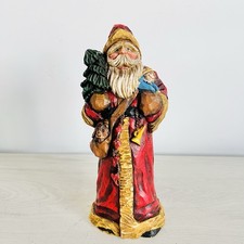 VTG CRAIG KIRKWOOD CARVED SANTA FIGURE TREE TOYS HEARTS Christmas Folk Art picture