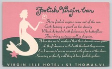 Foolish Virgin Bar Mermaid Virgin Isle Hotel St Thomas VI Postcard picture