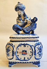 Gzhel Russian Porcelain Scheherazade Clock Figurine Signed, Av. R. Beloglazok picture