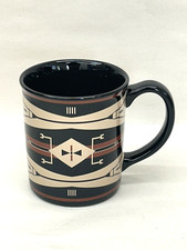 Pendleton American Indian College Fund Mug Cup Black Tribal Blanket Print picture