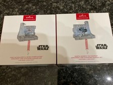 2024 Hallmark Star Wars  X-WING & TIE FIGHTER Stocking Hanger Set Story Teller picture