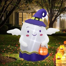 Venlois 4FT Halloween Inflatable Cute Ghost Decoration Built-in LEDs | Easy S... picture