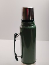 Stanley Thermos Original Vintage Green Vacuum Bottle 1.1 Quart/1 Liter picture