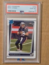 2021 DONRUSS MAC JONES #255 ROOKIE CARD GRADED PSA 10 GEM MINT picture