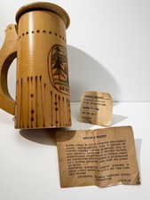 Vintage Chodovia Domazlice Beskydy Wooden Beer Stein Mug Lid Czechoslovakia picture