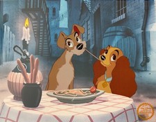 DISNEY LADY AND THE TRAMP Sericel Limited Edition Animation Art Cel Bella Notte picture