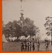 SV TAYLOR # 2348 PROFESSOR LOWE ALOFT IN HOT AIR BALLOON AT FAIR OAKS VA 1862 picture
