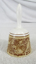 Vintage Bell Los Angeles Zoo Animal Stoneware Print Small Bell 5.5 Inches Tall picture