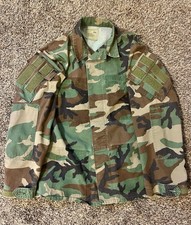 USGI Surplus Woodland M81 BDU Custom Raid Mod Field Shirt Medium Regular picture