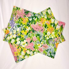 2 Vintage Chelsea Standard Pillowcases Stevens Utica MCM Flower Power picture