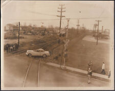1954 Buick after hit by train Hyatt Bearing Plant Harrison NJ photo #3 picture