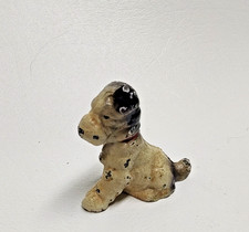 Vintage Cast Iron Hubley Dog Terrier Red Collar 1-1/4