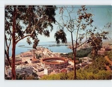 Postcard Bullring and Harbour Málaga Spain picture