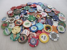 100 SPECIAL Casino Chips LOT #2 Gaming Poker Las Vegas $ New & Used Clay Brass picture