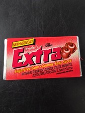 Vintage Extra Cherry Sugarfree Gum 7 Sticks SEALED Canadian RARE picture