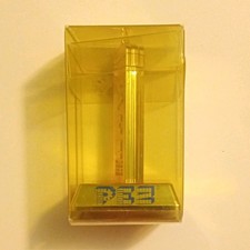 PEZ Gold Tone Dispenser in Clear Display Case, Base Marked 1952 & 2002 picture