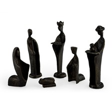 Danya B. Holiday Home Decor Christmas Easter Nativity Scene 6-Piece Cast-Iron picture