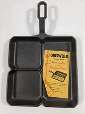 New Griswold Cast Iron Colonial Breakfast Skillet  #666 Very Rare NOS Stickered picture