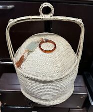 Vintage Chinese Wedding Basket with Carved Jade Tassel picture
