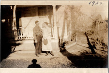 Young Lovebirds Flapper Woman Handsome Man Snapshot Americana 1920 Vintage Photo picture