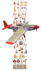 1/72 scale Nose Art ww2 Pin Up Girls Water Slide Decals model airplane #2 picture