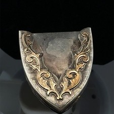 VOGT Mexico 925 Sterling 14K Yellow Gold Belt Tip 1-3/8