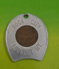 Vintage ROCK CITY LOOKOUT MOUNTAIN GOOD LUCK PENNY COIN SOUVENIR  picture