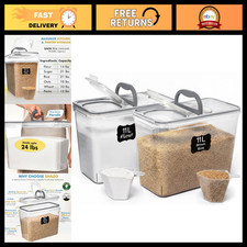 Shazo 2 PC (11L | 372 oz) Flour Sugar Storage Containers with Spout Lid & Easy C picture
