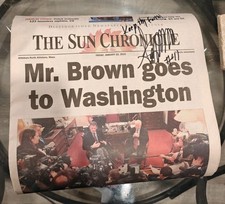 Senator Scott Brown Massachusetts Autographed Newspaper picture