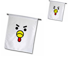 3Drose Fl571352 Cute Angry Chicken Face Garden Flag 18 X 27 Fl_57135_2 picture