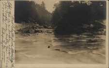 West Chesterfield MA MASS River View c1900-20s Real Photo Vintage Postcard picture