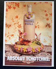 ABSOLUT  TCHOTCHKE  Magazine Print Ad  VODKA  1pg VTG  1998 picture
