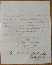 US-CANADA BOUNDARY COMMISSION SURVEY RECEIPT COLONEL JAMES D GRAHAM 1847 picture