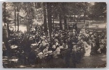 Vtg RPPC Post Card Large Gathering Of People? K71 picture