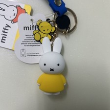 Miffy Bunny White Yellow Skirt Cute Rabbit Standing Key Ring Chain _ Bag Holder picture