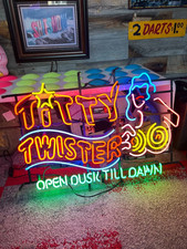 US STOCK Open Dusk Till Dawn Vintage Neon Sign light Beer Bar Shop Glass Art 24