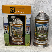 University of Missouri MU Lidded Ceramic Beer Stein Ceramarte Brazil 2000 w/ Box picture