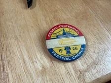 Antique 1926 Philadelphia Sesquicentennial Pinback Button Festival Chorus - Rare picture